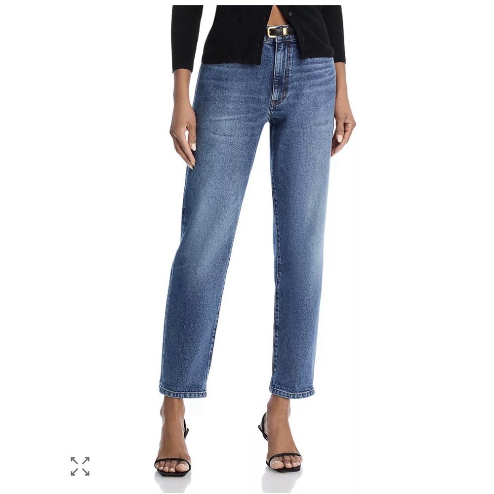 FRAME The Borrowed High Rise Ankle Slim Straight Jeans in Famous Size 28